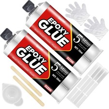 5 Minute Epoxy Glue, 3.4oz Fast Curing Epoxy Adhesive for Metal, Plastic, Gla...