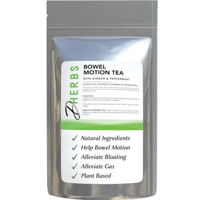 Dherbs Bowel Motion Tea Detox Drink, 20 Herbal Tea Bags 1 Pack - Made with Se...