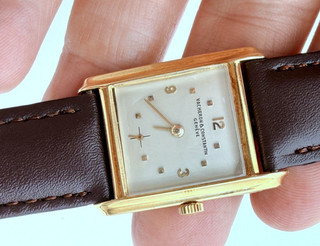 1950's Vacheron Constantin Tank 18K SOLID GOLD cal. K1001 Clean Dial SERVICED