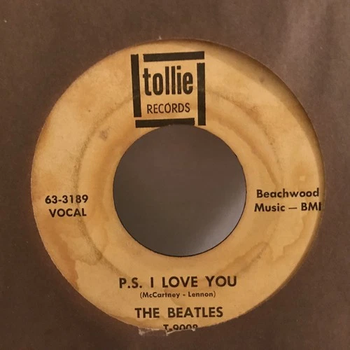 The BEATLES - Love Me Do / P.S. I Love You 45rpm Tollie T-9008 VG to VG