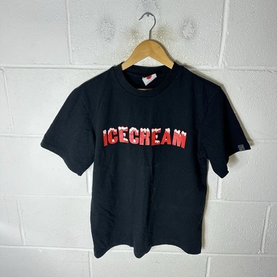 Icecream Shirt Herren Medium schwarz Billionaire Boys Club Pharrell Y2K Spell Out*