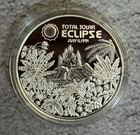 1 oz .999 Silver ~ 1991 Total Solar Eclipse ~ Hawaii Dala Bullion Round #1460