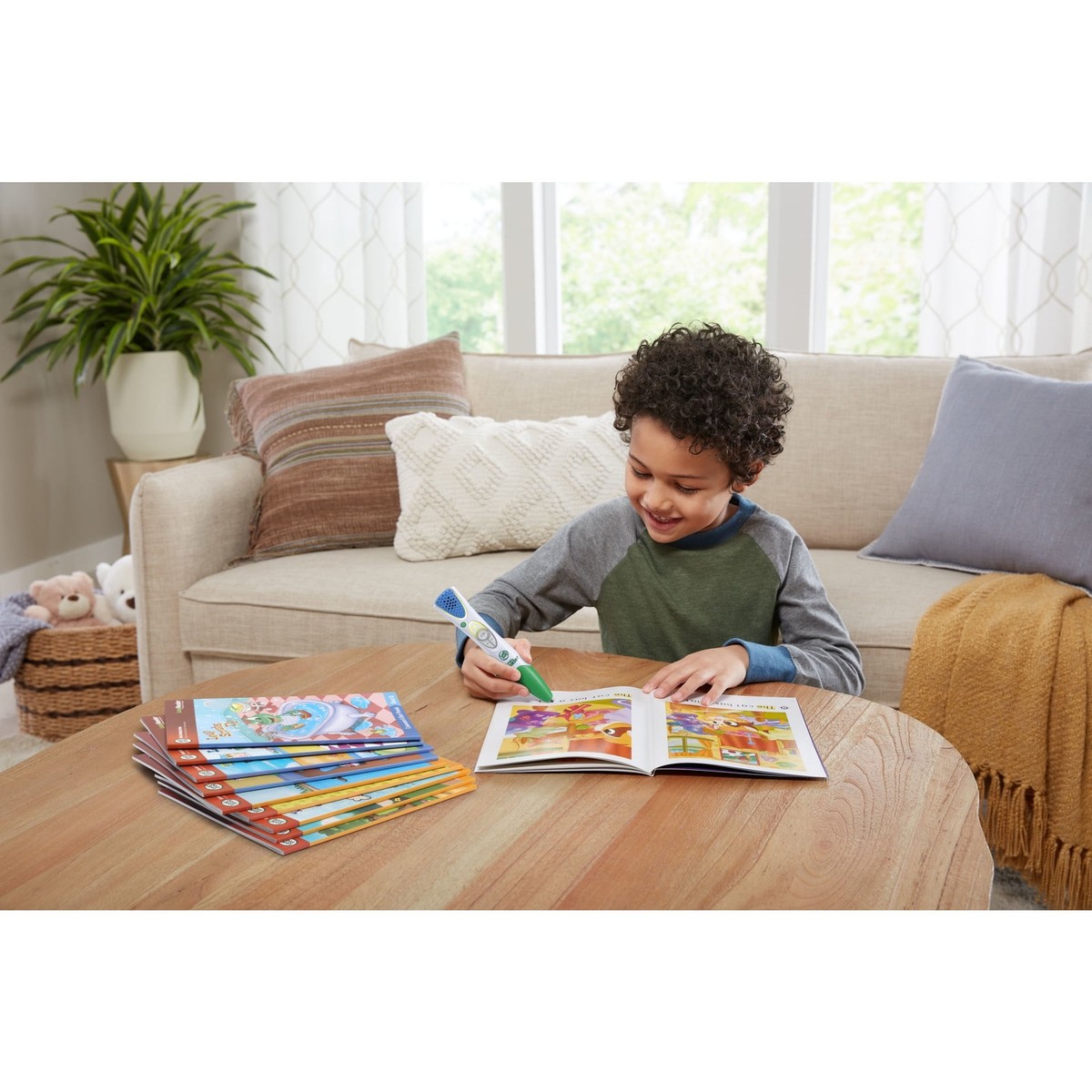 LeapFrog LeapReader Système D'apprentissage Lecture - 10 Livres En Anglais - Stylet Interactif - Rose - Pour Enfants