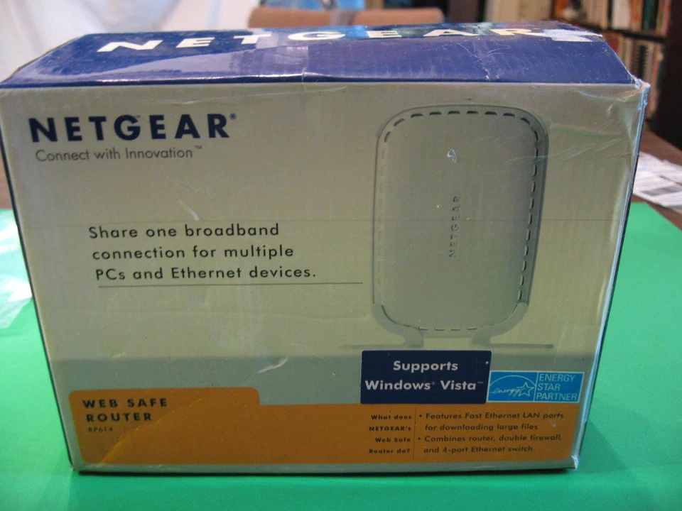 Netgear RP614 v4 4-Port Safe Gateway Cable/DSL Web PC Router w/ 10/100Mbps NEW - Image 3 of 4