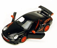 New Kinsmart 2010 Porsche 911 GT3 RS Diecast Toy Model 1:36 Pull Action Black