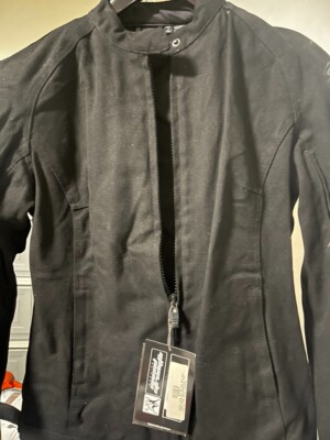 Speed And Strength Womens Tough Love Textile Biker's Jacket Black - Size L