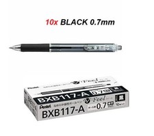 Pentel VICUNA V FEEL Oil-based Ballpoint Pen 0.7mm - 10x BLACK