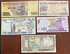 Lot of 5 Africa African States Unc Banknotes World Paper Money Foreign Currency