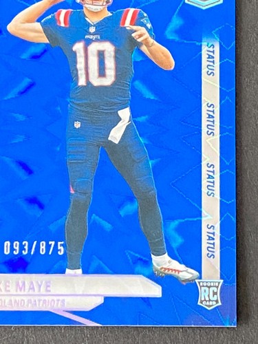 Drake Maye 2024 Panini Donruss Elite Aspirations Blue Shimmer #185 #ed 93/875 - Picture 4 of 10
