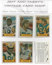 1980 Stop 'n Go NFL 3-D Football #1 to #48 SEE DROP DOWN MENU FOR CARD U RECEIVE