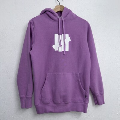 Undefeated Five Strikes Purple Hoodie Hoodie Long Sleeve Size Small