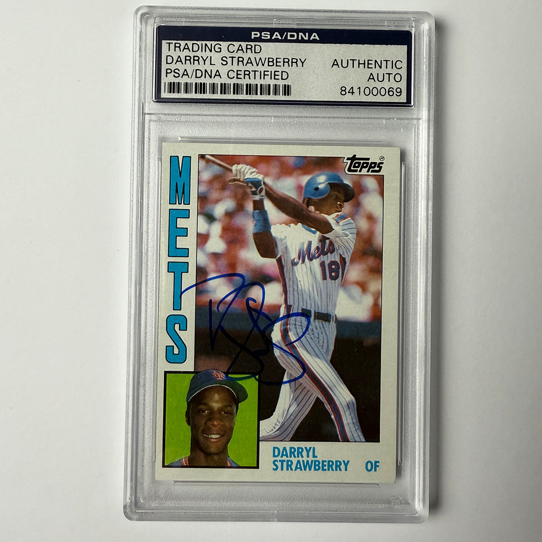 Darryl Strawberry Signed 1984 Topps Rookie #182 PSA Auto Authentic