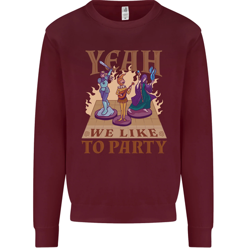 Yeah We Like to Party Role Playing Game RPG Kids Sweatshirt Jumper - Picture 33 of 77