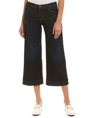 Mid-rise Crop Culotte Stretch Jeans 