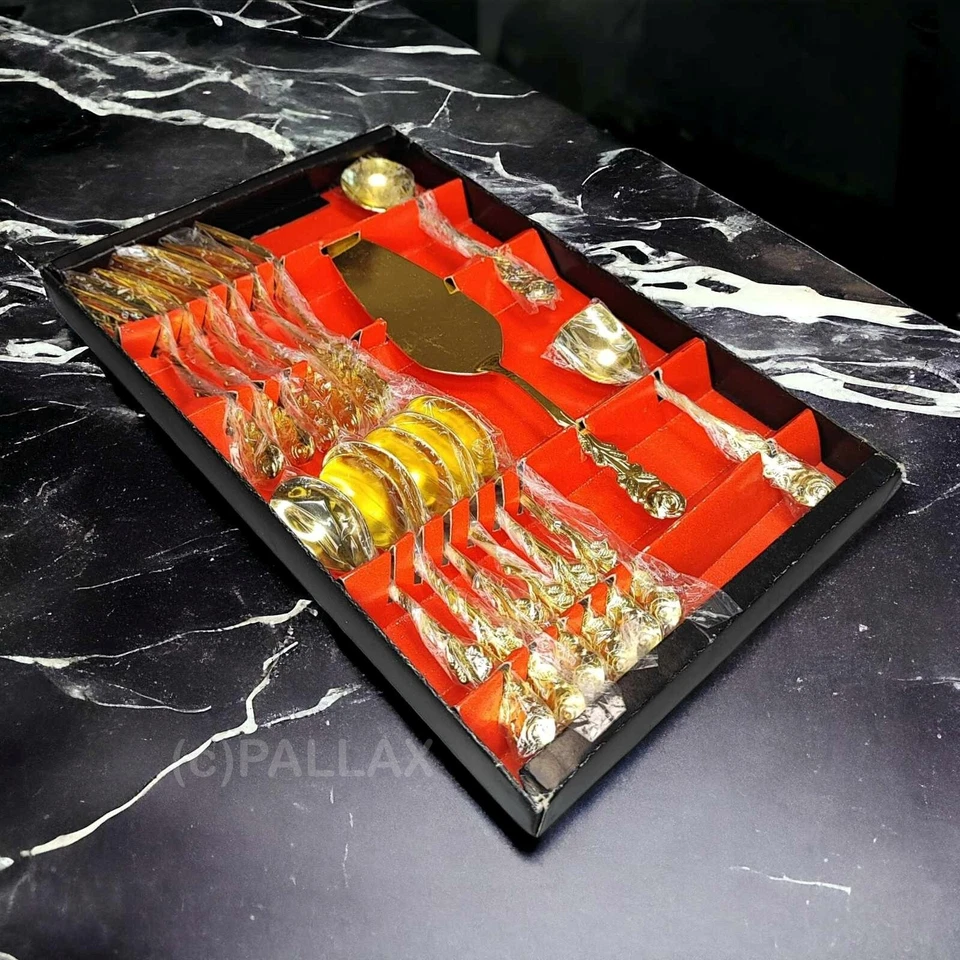 PACINI COLLECTION KAFFEETAFEL-GARNITUR 15-TLG. HILDESHEIMER ROSE GOLD BESTECK - Bild 2 von 3