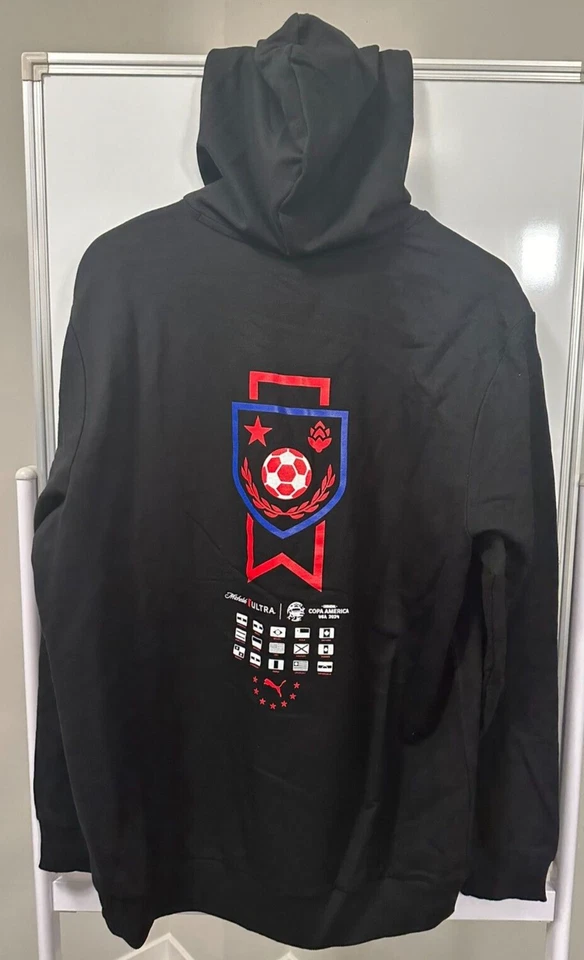 NUEVO Puma Michelob Ultra Copa America 2024 Sudadera con Capucha Negra 65861803 Para Hombre Talla Grande Foto 3 de 4