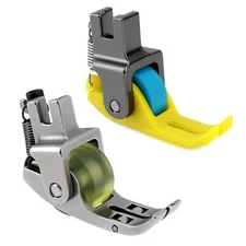 2Pcs Roller Sewing Presser Foot 1 Roll Roller Foot + 3 Roll Roller Foot Part ...