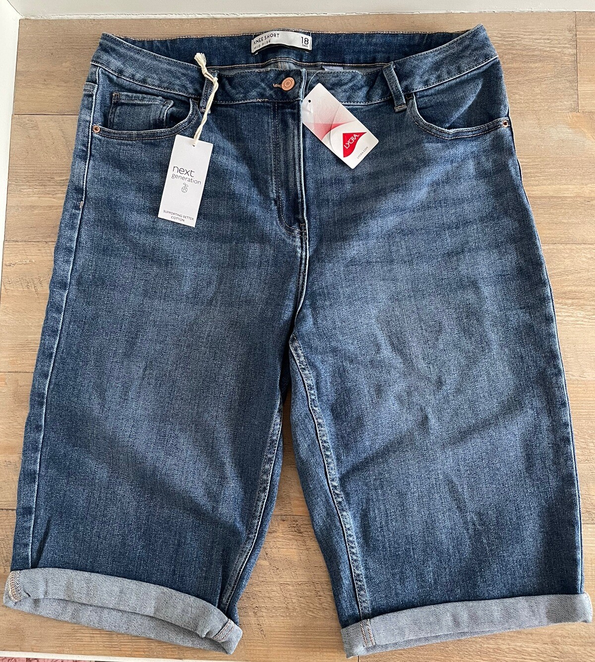 Next Ladies Denim Knee Length Shorts Size 18 Tall eBay
