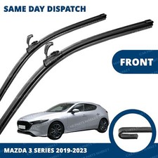 Front Windscreen 26" 16" Flat Aero Wiper Blades Pair for Mazda 3 19-24