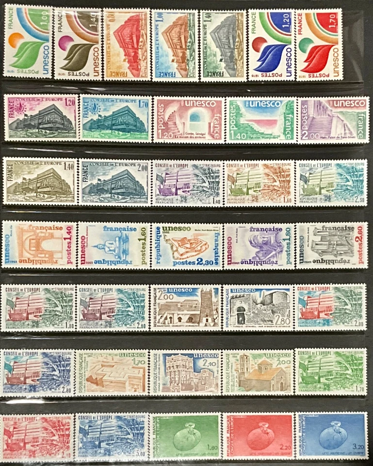 Francia #YTTS16-YTTS103 MNH 1958-1990 Consejo Europa UNESCO [1O1/2O42] Foto 2 de 3