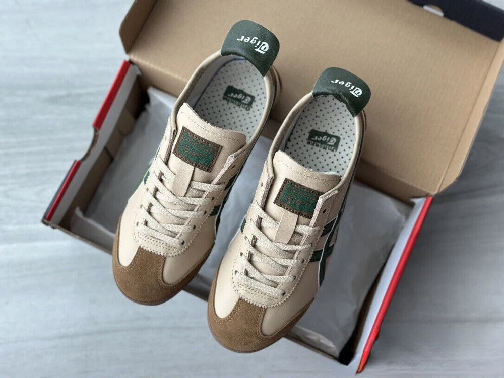 Onitsuka Tiger MEXICO 66 Stylish Classic Beige/Grass Green Unisex
