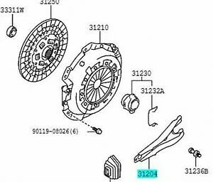 TOYOTA GENUINE  SUPRA LEXUS IS300 SC300 CLUTCH RELEASE FORK OEM 31204-22050 OEM - Imagem 3 de 3