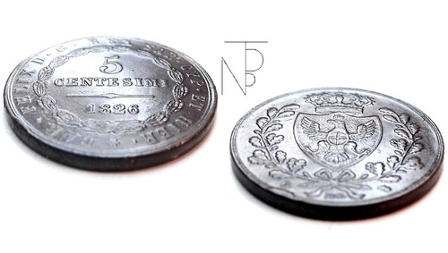 Savoia-Sardegna (Carlo Felice) 5 Cent.-1826 TORINO - Picture 10 of 12