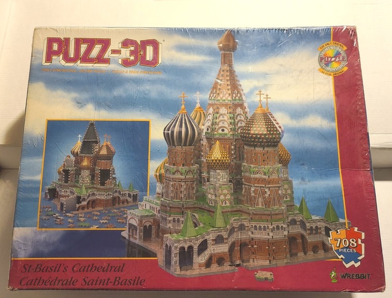 NEW SEALED Puzz-3D St-Basil's Cathedral 708 Pieces 3-D Jigsaw Church Puzzle NIB