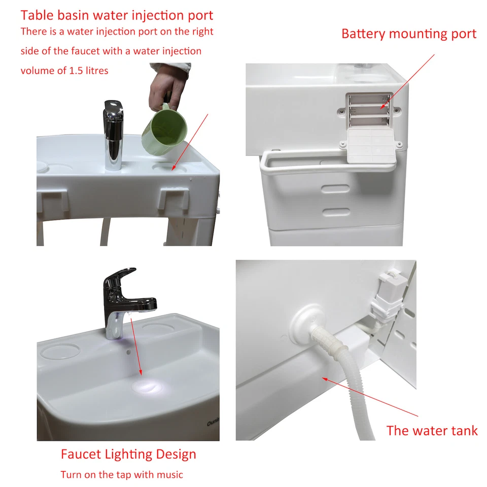Mini Functional Sink for Kids Toddler Hand Hight Adjustable Mini Washing Station - image 2 of 4