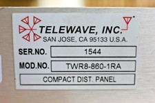 TELEWAVE TWR8-860-1RA 806-960 MHz w/0-10 dB step attenuator 8-Channel