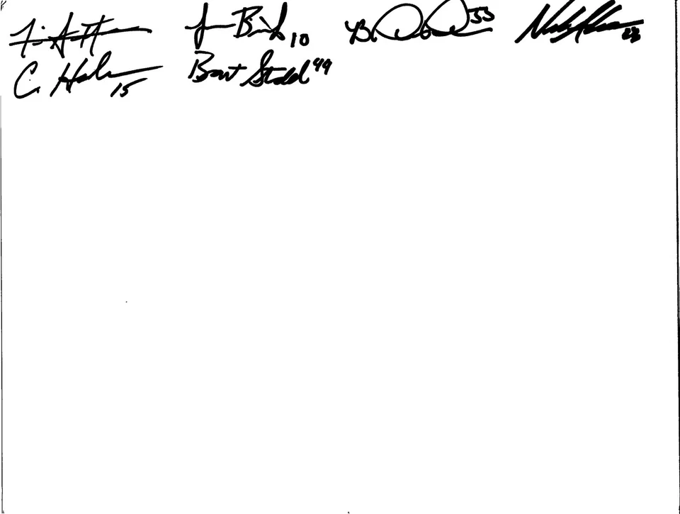 AUTOGRAPHED PAPER - 6 Players Great Lake Loons (2011) Los Angeles Dodgers - Image 2 of 2