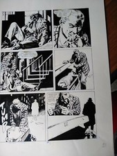 TAVOLA ORIGINAL ART 1986 DYLAN DOG 13 PAGINA 21 GUSTAVO TRIGO 51 X 32 CM