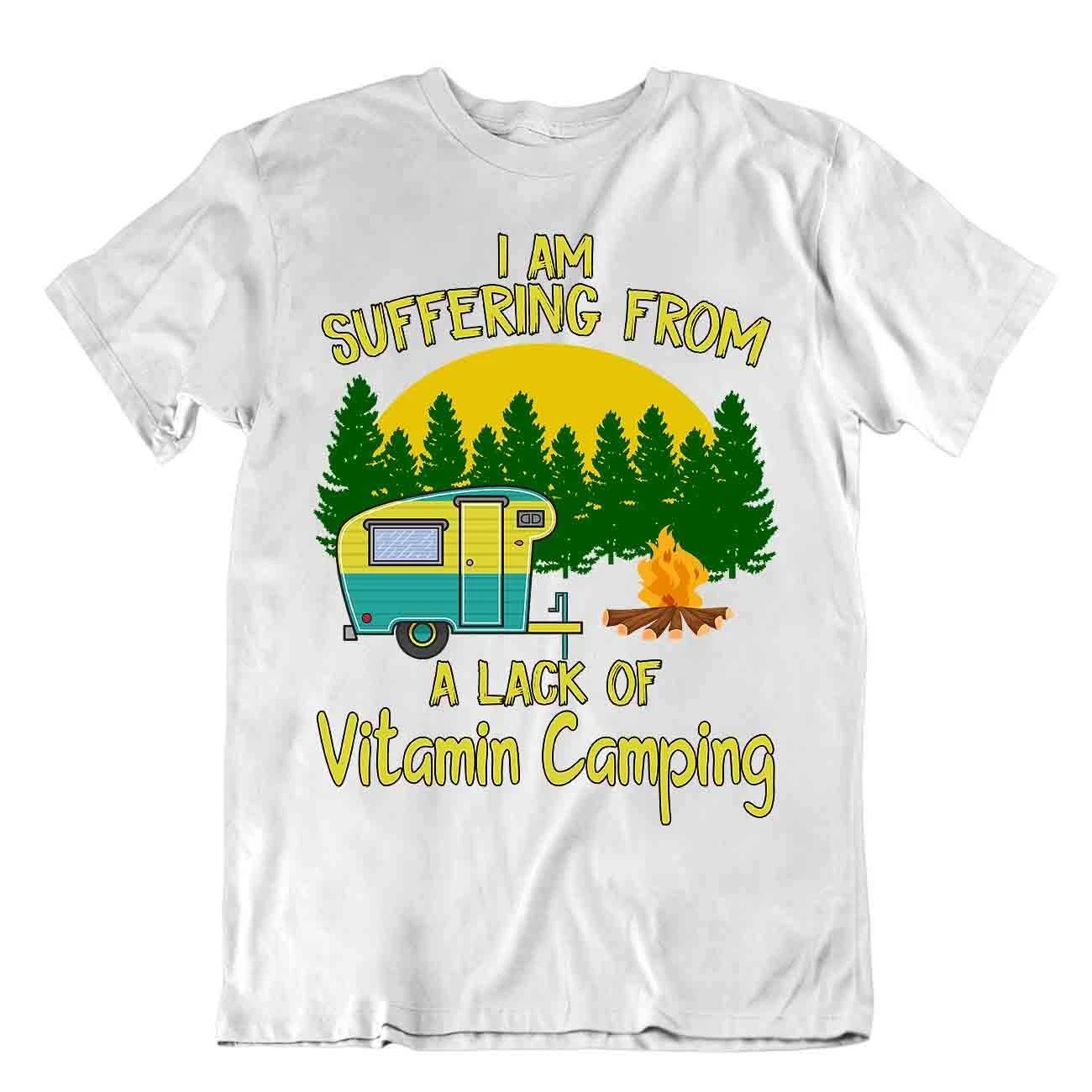 Camping Outside Trip T-Shirt Tee Fun Gift Cool Vitamin Cute Funny Outdoor Fresh