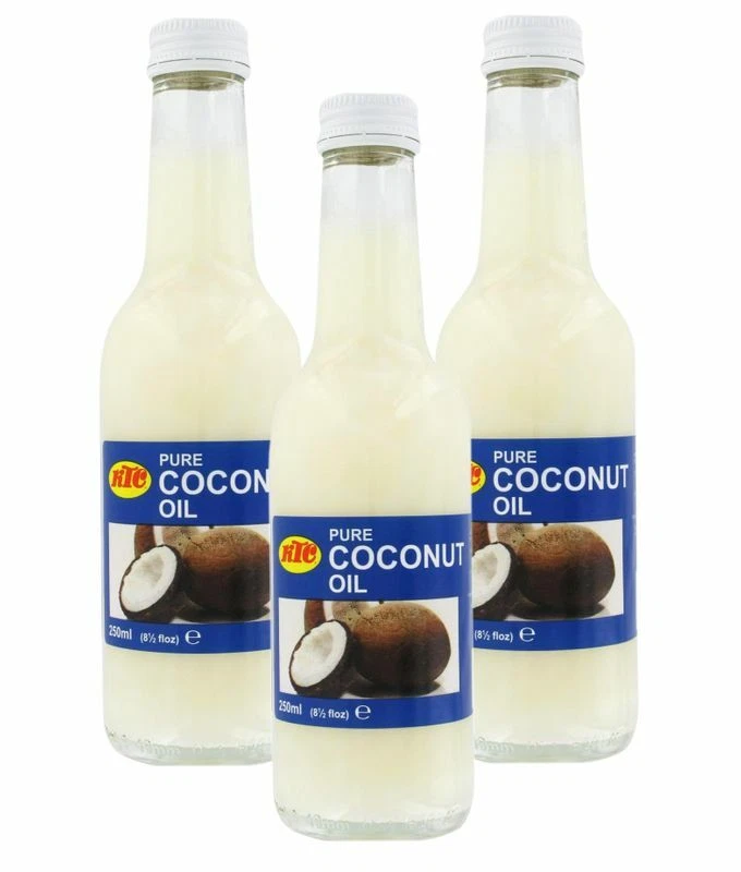 [ 3x 250ml ] KTC 100% Kokosöl / Cocosöl / Kokosnussöl / Coconut Oil