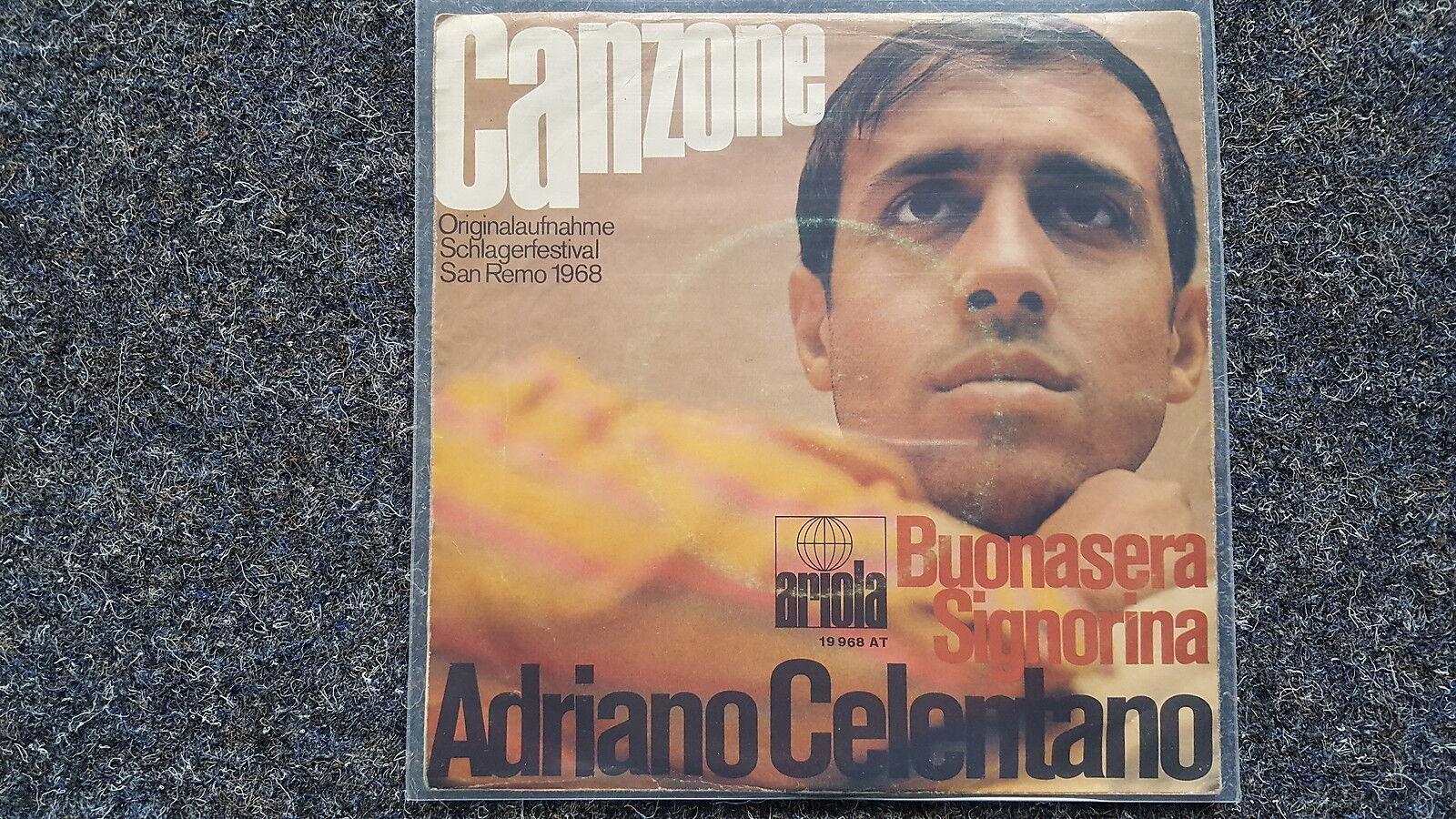7"" Single Vinyl Adriano Celentano - Canzone/ Buonasera Signorina GERMANY