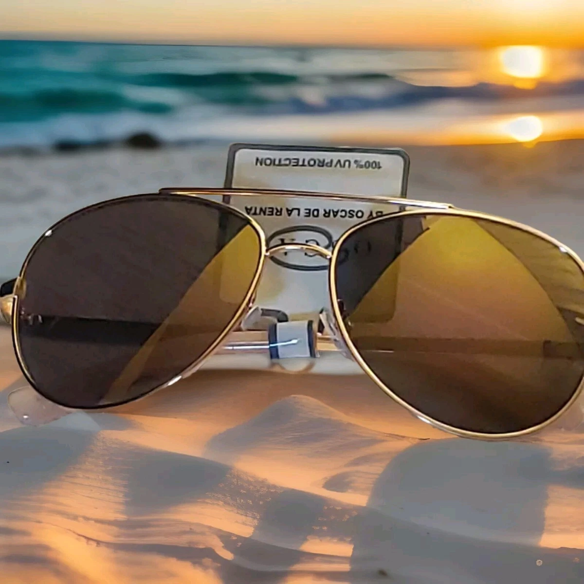 Oscar de la Renta Mod. 3020 Gold Aviator‎ Sunglasses Brown Gradient Lenses Oscar de la Renta Aviator Sunglasses for Men for sale | eBay main image 4