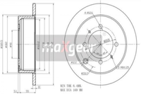 2X Maxgear 19-2557 Bremsscheibe FüR Hyundai Mitsubishi