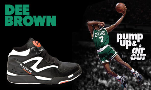 Reebok Pump Omni Lite Dee marron Boston Celtics Slam Dunk Contest noir blanc 8 - Photo 1 sur 10