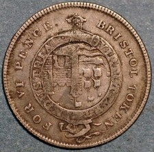 England Somerset Bristol 1811 6 Pence Silver