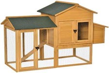 AllMyPets Pollaio in Legno con Casetta per Galline e Area Aperta 168x75x103cm