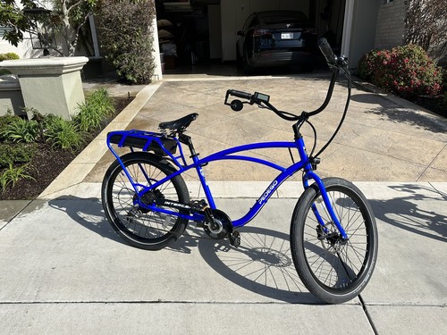Pedego Electric Bikes, Beach Cruisers, Blue & Black, 26' Wheels - Picture 3 of 22