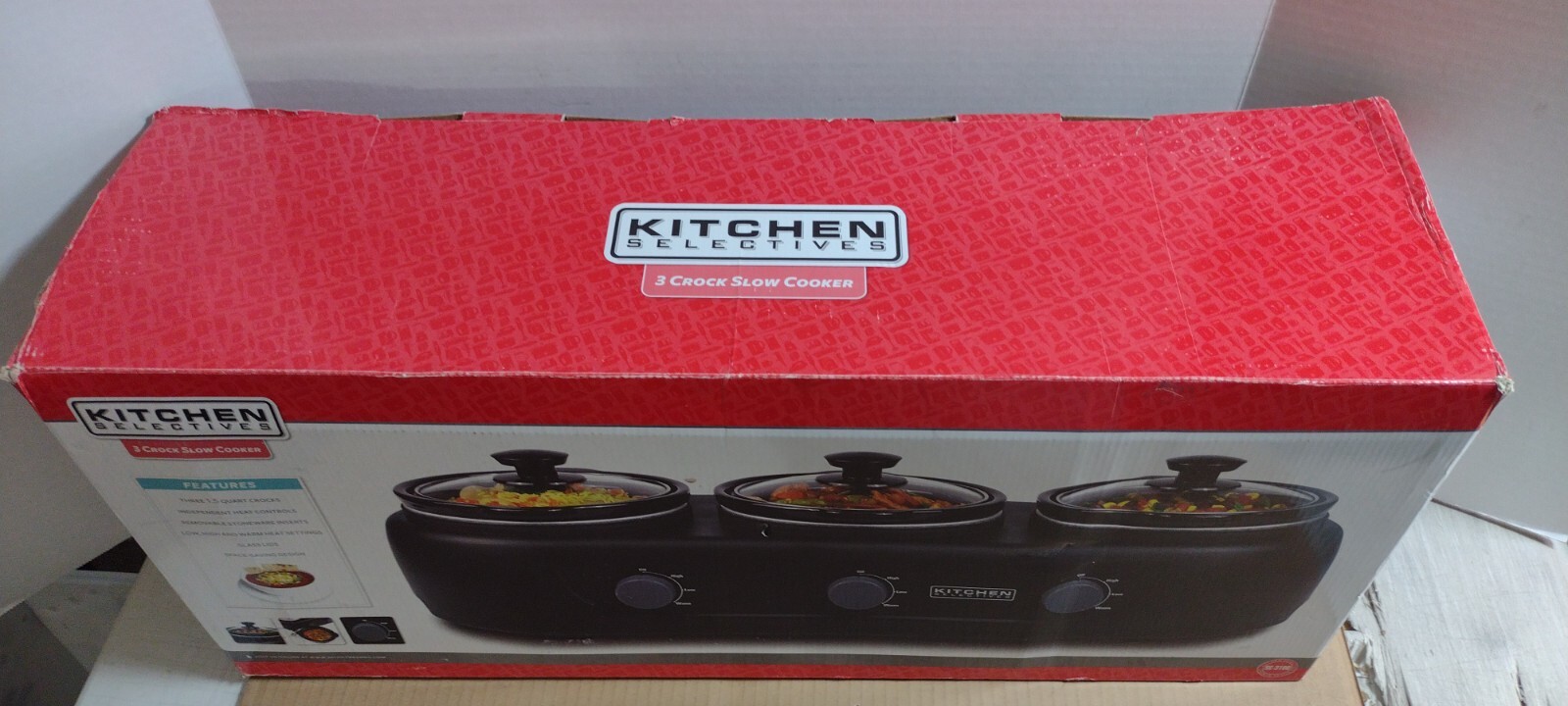 Kitchen Selectives 3 Crock Slow Cooker Sc3100 for sale online eBay