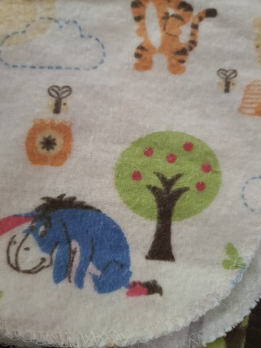 Vintage Disney Baby Blanket Winnie The Pooh Piglet threes cloud Cream Receiving - Picture 6 of 6