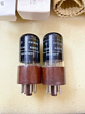 アンプ VALVE ELECTRONIC CV1988 6SN7GTY 6SN7GT ITT 6sn7 6SN7GTY CV1988 Brown Base Smoked Glass NOS Tested