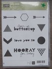 Stampin Up Geometrical Arrow Banner Pennant Hooray Triangles Hexagon 12 Stamps — photo 1