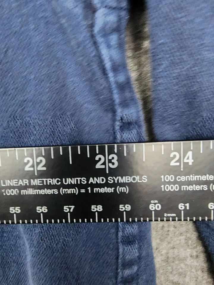 Camisa Faded Glory Para Hombre LT Azul Manga Larga Bolsillo Abotonada Cuello Abotonado Foto 4 de 4