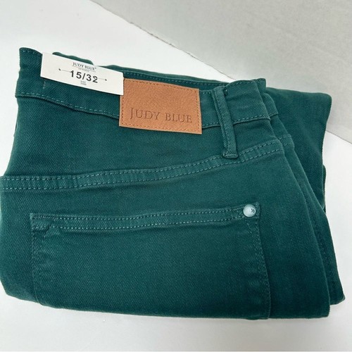 Judy Blue NWT Teal Tummy Control Top Wide Leg Crop Jeans Style #88806 Size 15/32