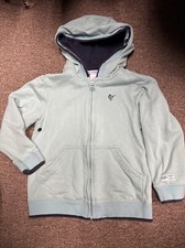 Janie and Jack Boys Hoodie - Size 4 - EUC Light Blue/ Green