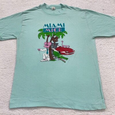 vintage 80s MIAMI VICE MICE PARODY CARTOON T-Shirt MEDIUM single