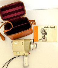 Minolta Zoom 8 Movie Camera 8mm, Manual, Grip, Case - AS IS, Not Working